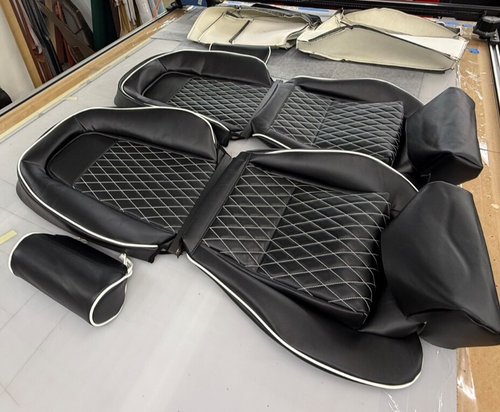 1992-1993 Ford Mustang Seat Upholstery kit (full kit F/R) convertible - Foto 8 di 9