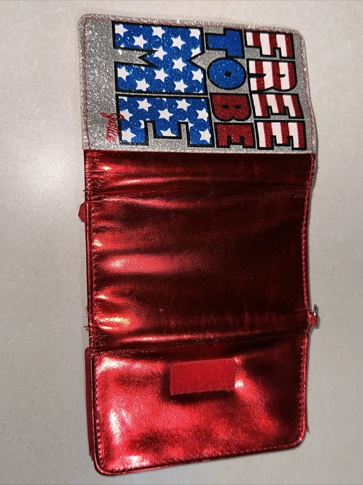 Cartera pequeña Justice roja blanca azul. B26 Foto 3 de 4