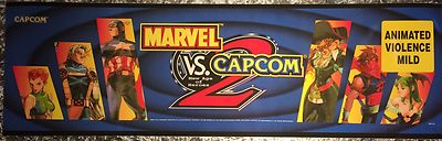 Marvel vs Capcom 2 Arcade Marquee 26''x8'' (HIGH RESOLUTION)