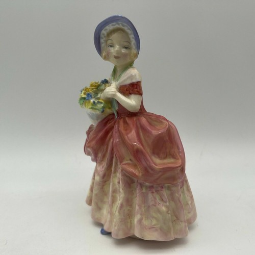Estatuilla Auténtica Retirada Royal Doulton Cissie Girl Cesta de Flores HN 1809 COMO NUEVA - Imagen 8 de 10