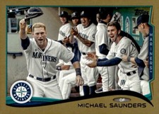 2014 Topps Gold #224 Michael Saunders 0929/2014 Seattle Mariners