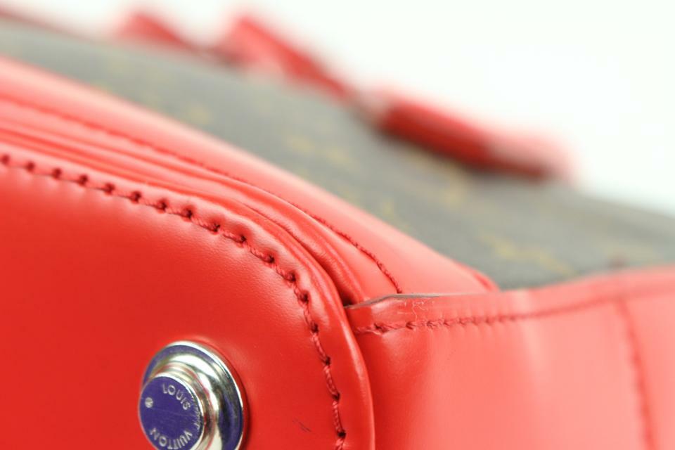 Louis Vuitton Red Monogram Dora PM Dome 2way Satchel Bag