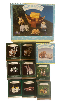 Hallmark  LOT 10 Merry Miniatures Noah s Ark Noah And Friends