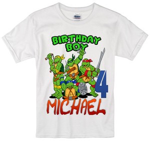 New Personalized Character TMNT Leo Birthday Shirt