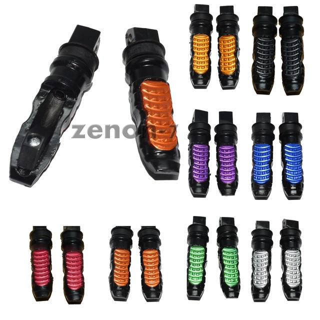 8mm Universal Fit Motorcycle Rear Footrest Foot Pegs Pedals For Harley