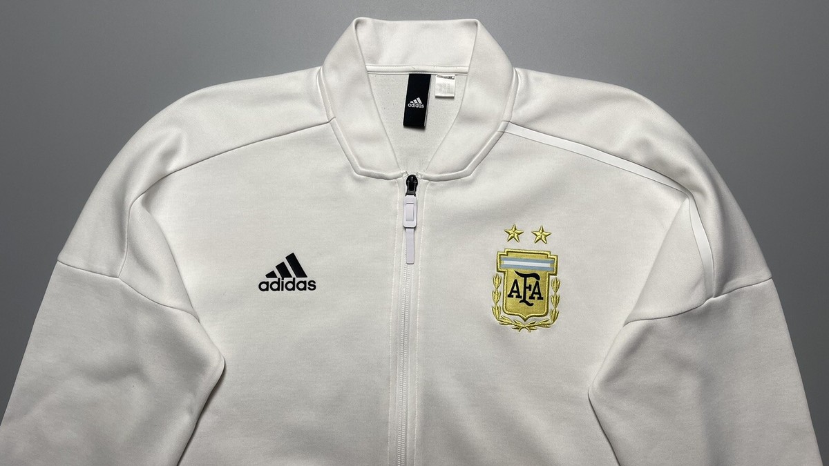 ARGENTINA ADIDAS ZNE 2018 WORLD CUP SOCCER ANTHEM TRAVK TOP SIZE