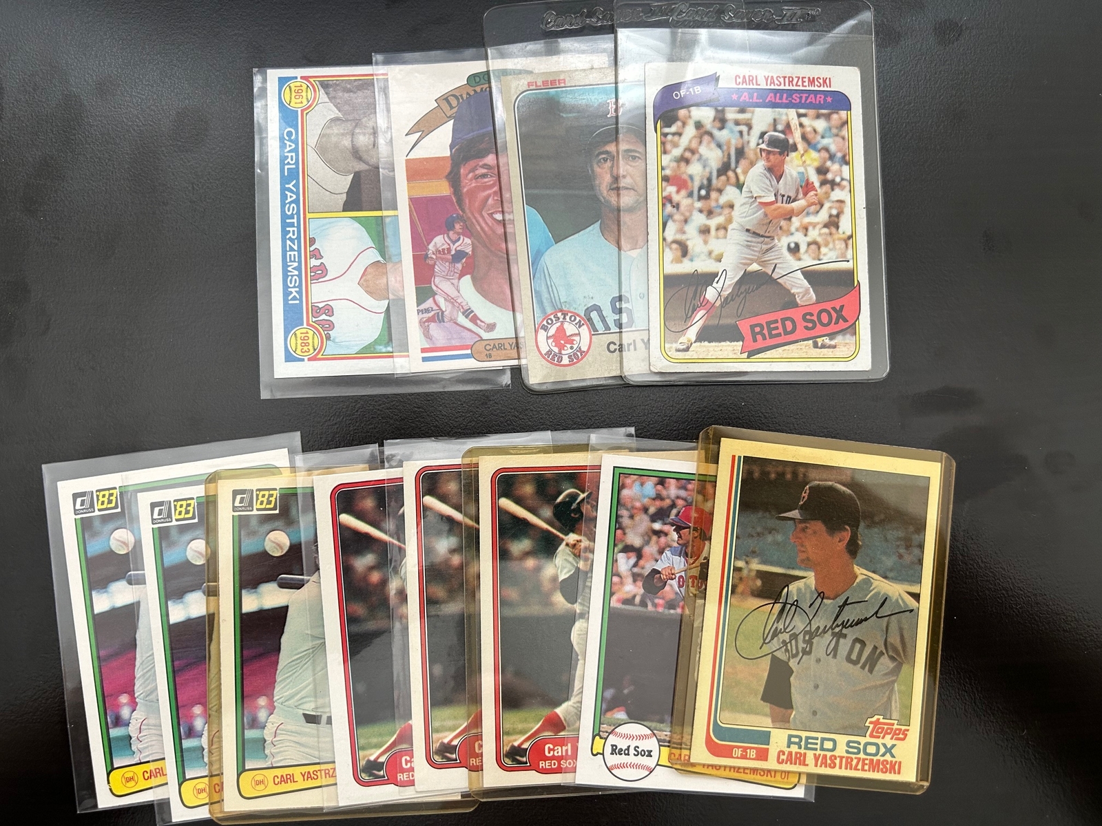 Lot of 12 Carl Yastremski Ungraded Baseball Cards 1980 Topps and More
