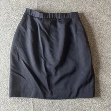 Classiques Entier Wool Skirt Size 8 Petites Black Short Mid Striaght Pencil