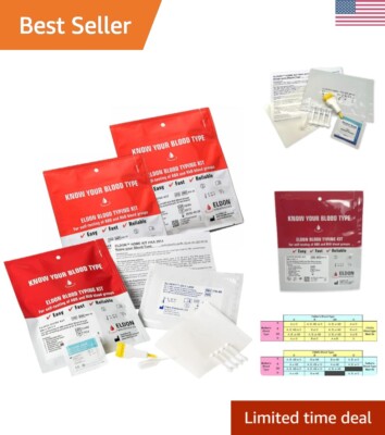 Emergency-Ready Blood Typing Kit - Fast A, B, O Testing with Safety Lancet