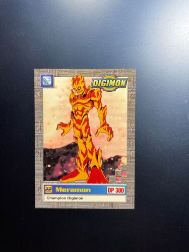 Meramon #24 of 34 Champion Digimon Card. Exclusive Preview Silver Stamped - Picture 1 of 3
