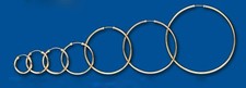 Hoop Earrings Yellow Gold Capped Heavy Weight 15mm 18mm 20mm 26mm 35mm 40mm 50mm