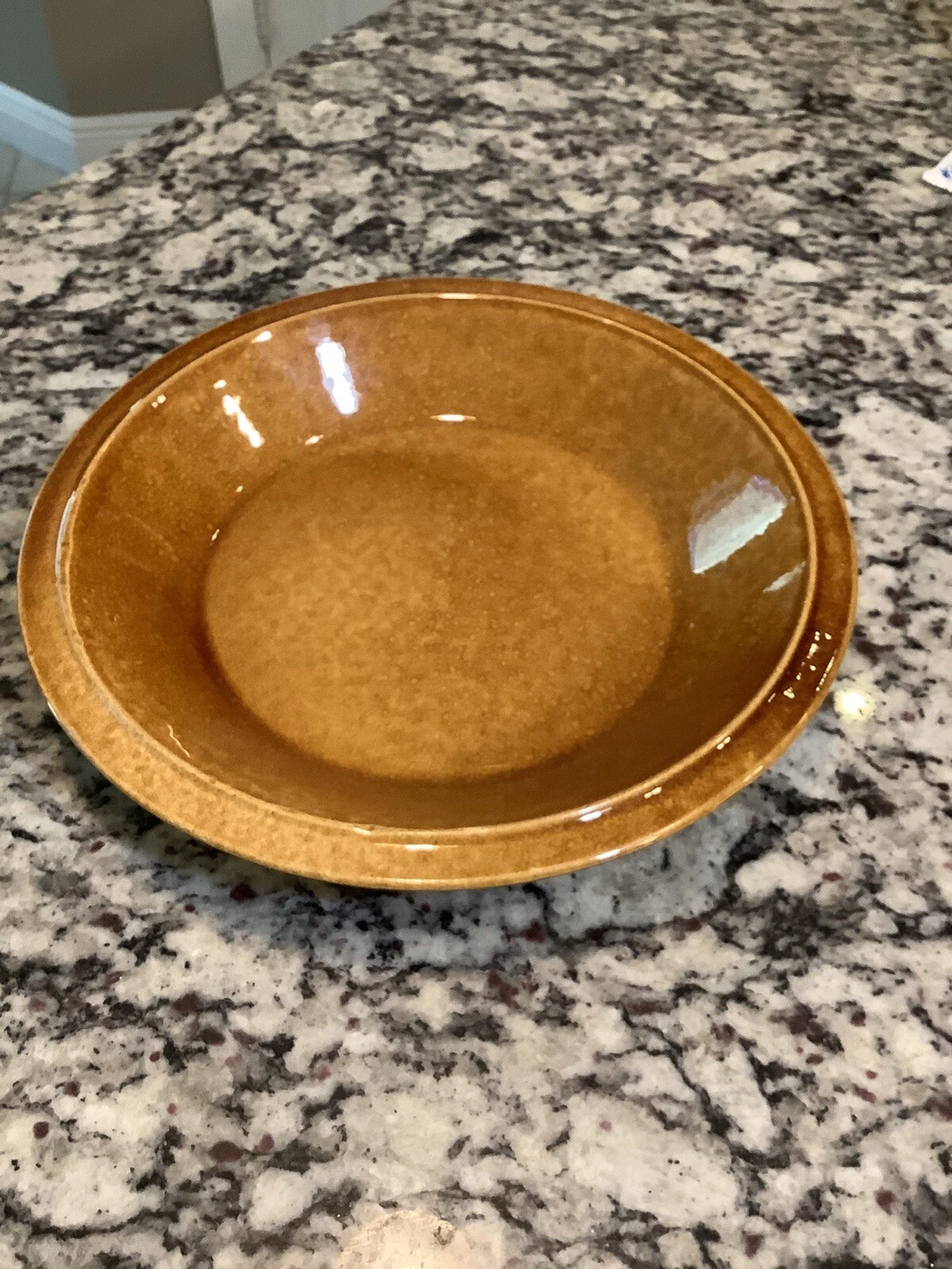 Over and Back Inc. Golden Brown Yellow Ware Pie Plate Dish Made in Portugal NR