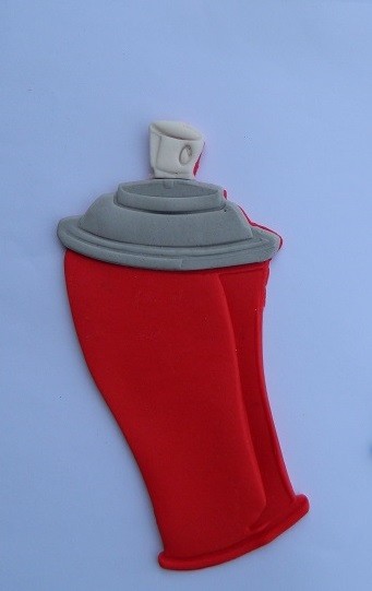 1 edible GRAFFITI SPRAY PAINT CANS cake cupcake topper DECORATION age TAG PAINT