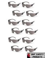 Pyramex Intruder S4120S SMOKE/GRAY Safety Glasses Work Eyewear - 12 Pair/1Dozen