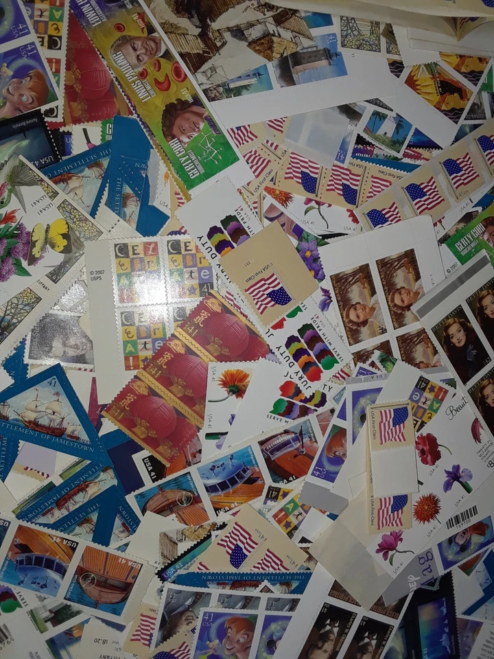 Mixed 100 of New/Usable Multiples, Strips & Singles of 41¢ US Postage Stamps USA - Image 2 of 4