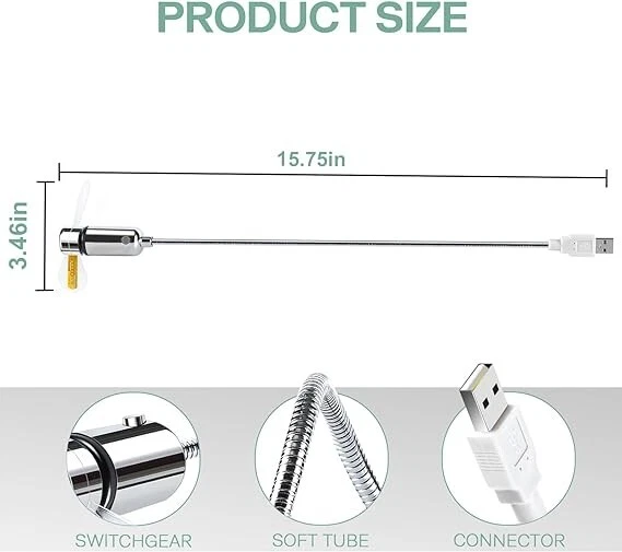 New USB Clock Fan with Real Time Clock and Temperature Display Function - Image 2 of 4