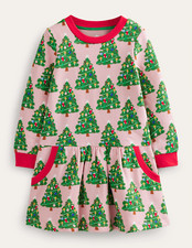 NWT Mini Boden Cosy Printed Sweatshirt Dress