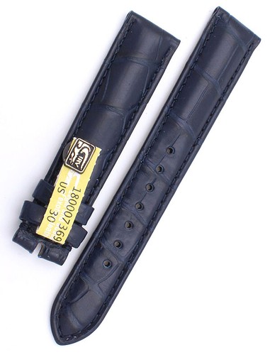 18mm Original Chronoswiss Alligator Watch Strap Uhrenarmband Band blau marine