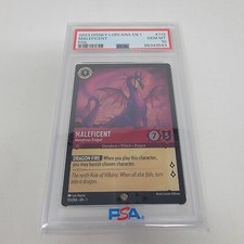 2023 Disney Lorcana 1 113 Maleficent Monstrous Dragon - Foil PSA 10 GEM  3543