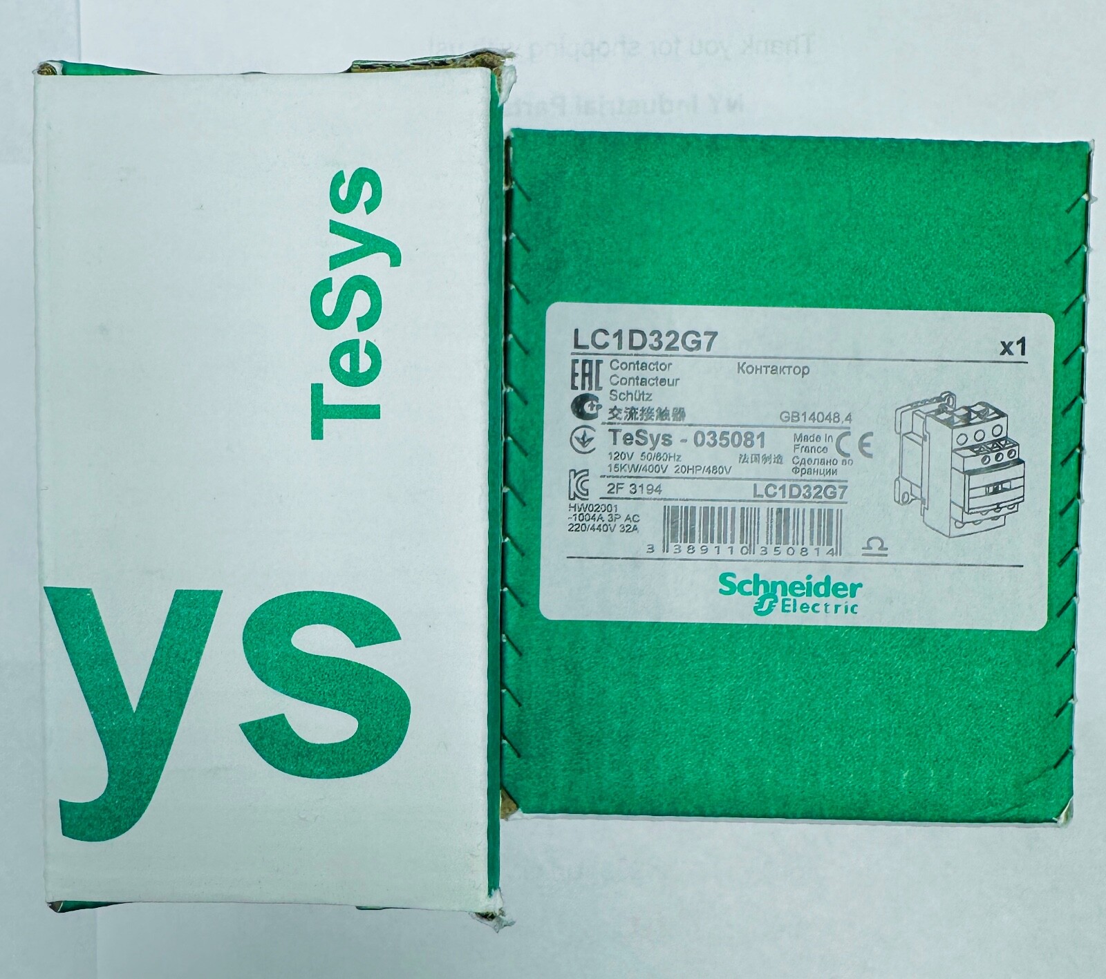Original Schneider LC1D32G7 Contactor SHIP FROM USA