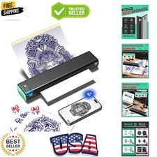 Tattoo Stencil Printer, M08F Wireless Thermal Tattoo Printer with 10pcs Trans...