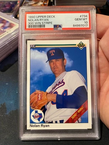 1990 Upper Deck Nolan Ryan 300 Win With Stripe PSA 10