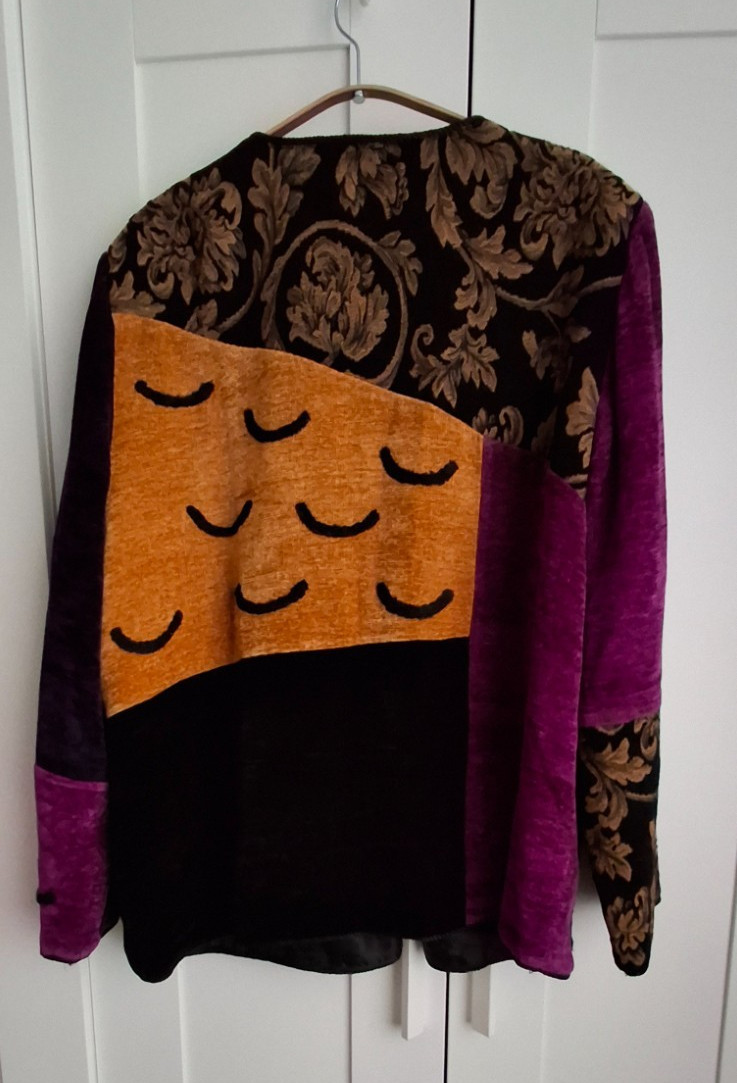 Indigo Moon Jacket Tapestry Patchwork Vintage Boh… - image 3