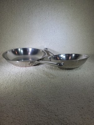 Emeril By All Clad 10 in & 8 in Copper Core Stainless Steel Fry Pan Skillet~2 Pc