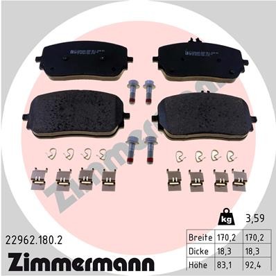 Zimmermann BremsbeläGe Bremsbelagsatz FüR Mercedes-Benz GLE V167 W167 C167-image
