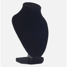 Mannequin  Necklace Display Bust Stand Wooden Black Jewelry Holder Portable