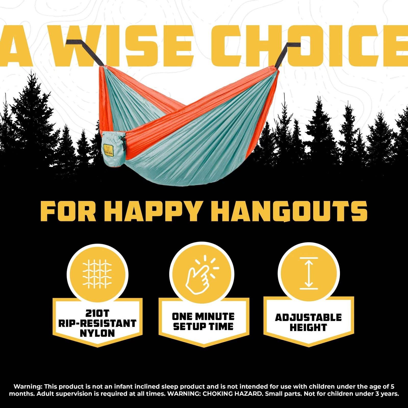 Wise Owl Outfitters Hammock - Thumbnail 4