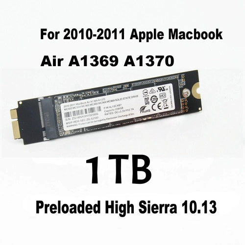 NEW SSD For Apple 1TB 12+6PIN For MacBook Air 11" A1370 13" A1369 2010 2011