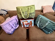 Trader Joe  s Lot Of 4 3 large insulated tote bags  1 Stand Up Bag 