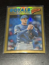 Cole Ragans Topps Heritage 2026 Chrome Gold Parallel #49/50 Royals SP