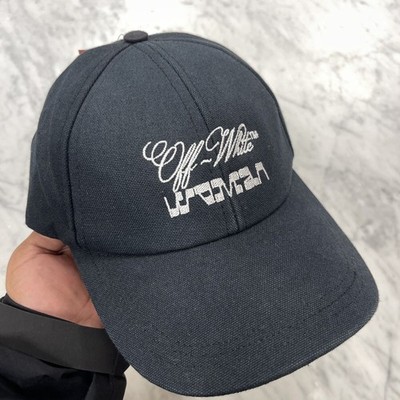 Off White Woman Logo Embroidered Cap Strapback Hat Black White Designer H1