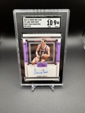 2020-21 Panini One and One - First-Team Signatures Jerry West #FTS-JRW Red...