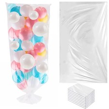 Balloon Transport Bags 8 Pack - 98.4"x59" Heavy-Duty Reusable Clear Plastic B...