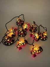 Set 2 Halloween String Lights Witches/Wizard Hat Shoes 20 Lights Missing 1 Cover
