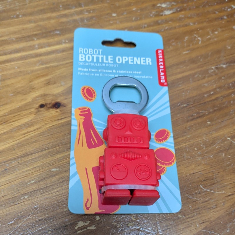 BOTTLE OPENER RETRO SCI-FI ROBOT NEW ON PACKAGE STOCKING STUFFER CHRISTMAS 