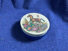 Vintage Potpourri Press Christmas Tin Round Box With Lid Made in USA Pre-owned