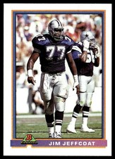 Jim Jeffcoat 1991 Bowman #111 Dallas Cowboys 32278 Football Card
