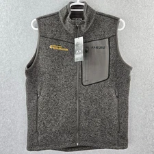Kuiu Vest Mens Large Gray Base Camp High Loft Fleece Sweater Sleeveless Full Zip