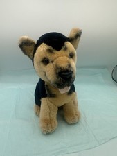 vtg 1987 Dakin German Shepherd Plush Sitting Dog Toy Stuffed Animal Puppy Tongue