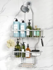 Shower Caddy Hanging - Never Rust Organizer Aluminum Over the ShowerHead