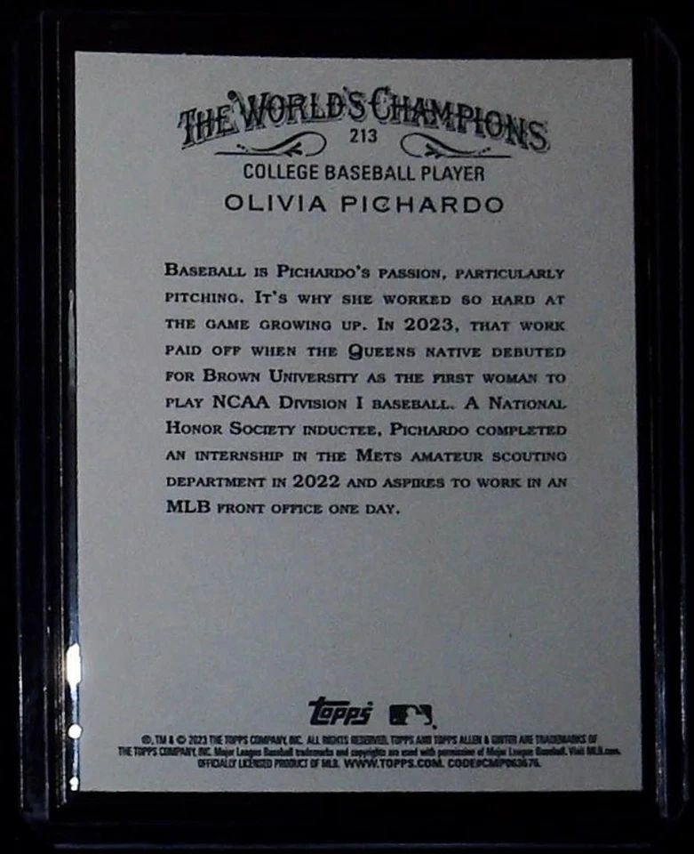 2023 Topps Allen & Ginter #213 Olivia Pichardo - Image 2 of 2
