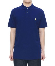 Genuine Polo Ralph Lauren Custom Slim Fit Mesh Polo Shirt - Blue