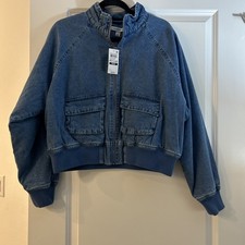 And Now This Denim Bomber Jacket Size Large P...