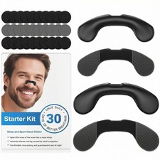 Nasal Bands for Snoring Relief, Reusable Nose Dilator Airflow Opener, 30-Day S