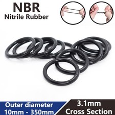 3.1mm Cross Section Nitrile Rubber O-Rings Seals 10mm - 350mm OD O Ring Sealing