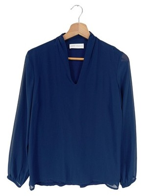 JUDITH WILLIAMS Langarm-Bluse Damen Bluse Gr. DE 36 blau Party-Look